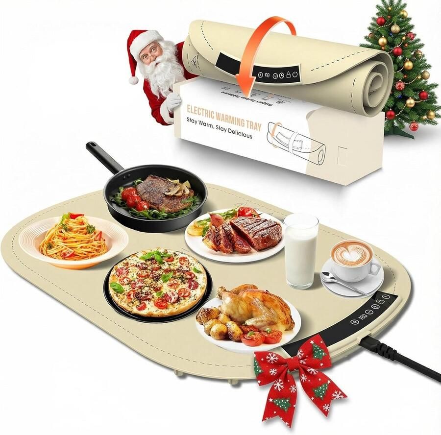 Elektrische Warmhoudplaat voor Gerechten met Timer Temperatuur van 40-100 °C