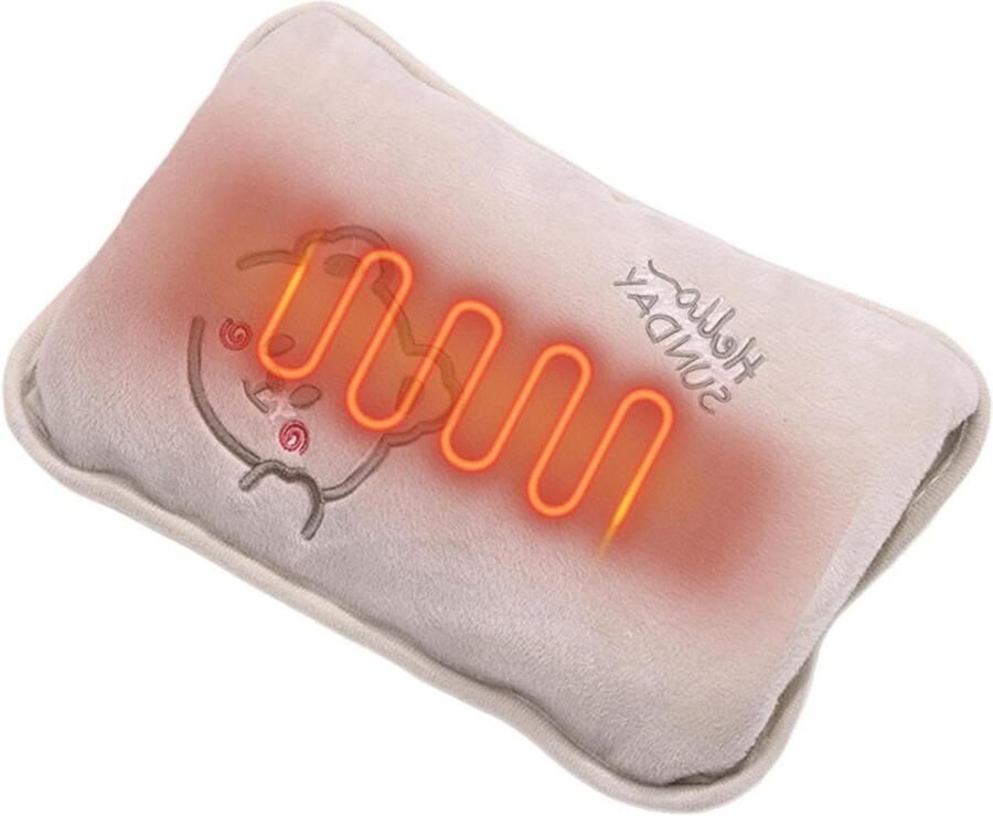 Elektrische Warmwaterkruik Oplaadbare Kruik Verwarmer Lichaam Opwarmen Intelligente Temperatuurregeling 27 x 19 cm Blauw
