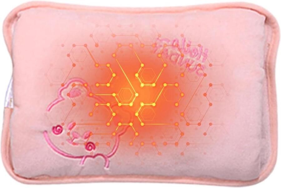 Elektrische Warmwaterkruik Oplaadbare Kruik Warm Lichaam Opwarmen Intelligente Temperatuurregeling 27 x 19 cm Blauw