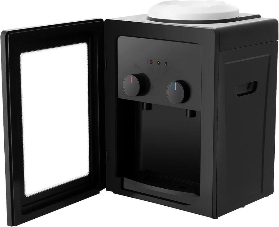 Elektrische Waterdispenser Warm en Koud Direct Water Tappen Snel Opwarmen 3.5L tot 18L Zwart