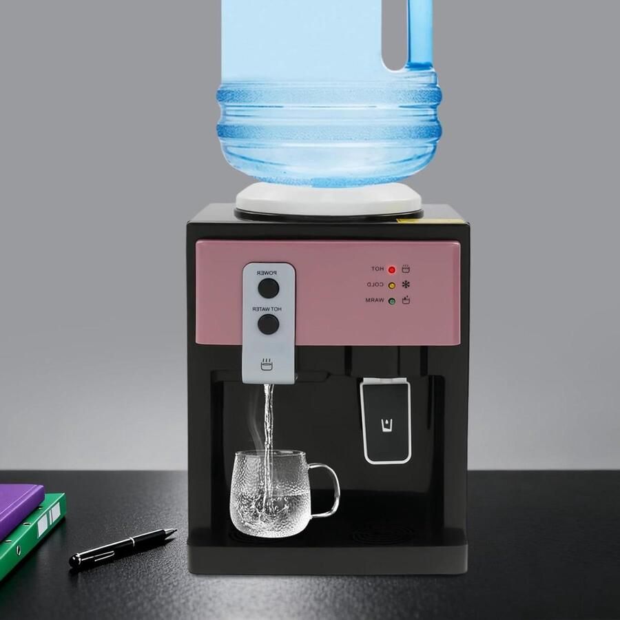 Elektrische Waterdispenser Warm Koud Water Direct Drinken Energiebesparend Ontwerp Voor 1.1-4.9L Flessen Roze