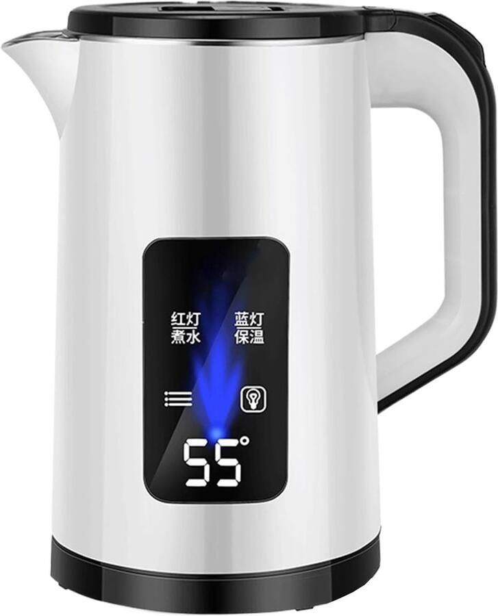 Elektrische Waterketel Snelkoker RVS Thuis Koken Automatische Veiligheid 3 Liter Capaciteit Wit