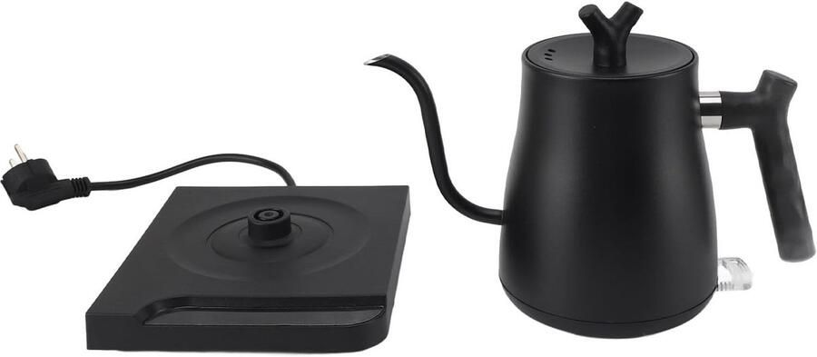 Elektrische waterketel Zwanenhalsketel Gietketel Thee Koffie Zetten Nauwkeurige Gietcontrole 800 ml Zwart