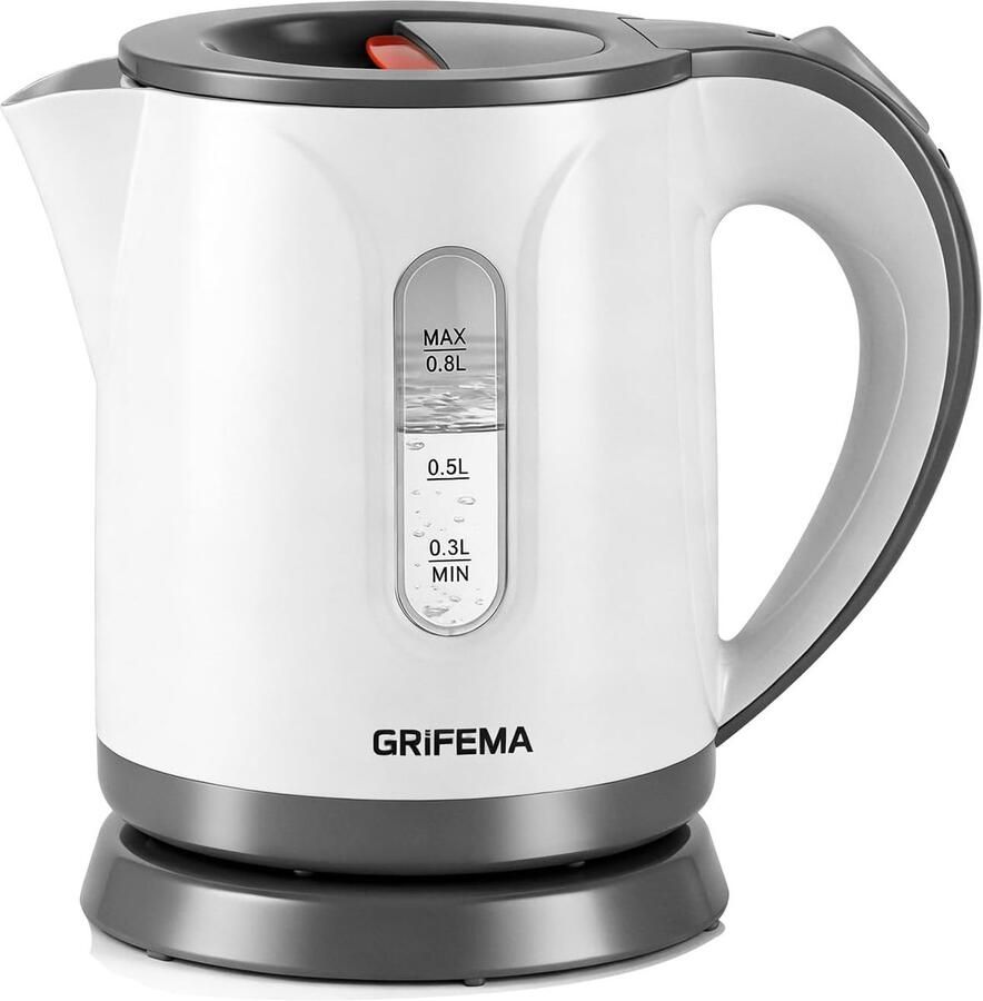 Elektrische Waterkoker 0 8 Liter Compact 1100W Snel Koken 360 Graden Voet BPA-vrij Kunststof Mini Waterkoker