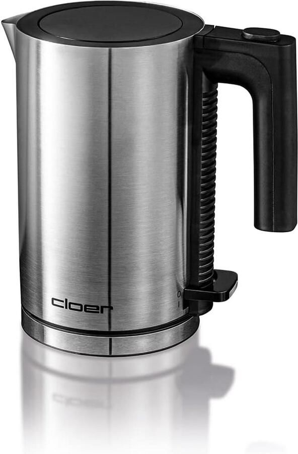 Elektrische waterkoker 0.8 liter 1960 W roestvrijstaal met oververhittingsbeveiliging en afneembaar kalkfilter