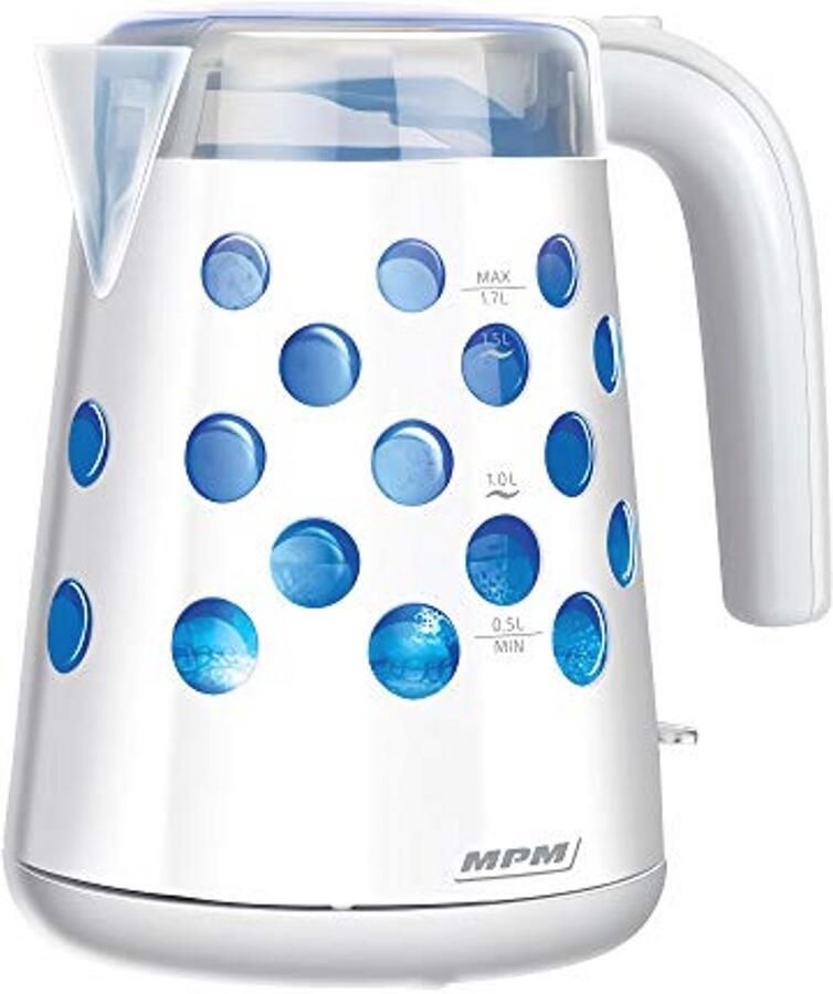 Elektrische waterkoker 1 7 l met BPA-vrije kunststof draadloos en automatische uitschakeling 2200 W