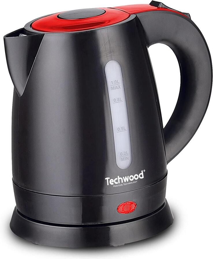 Elektrische waterkoker 1 liter Zwart Rood