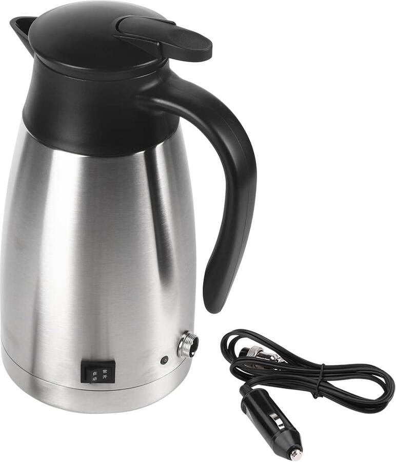 Elektrische Waterkoker 1000ML Roestvrij Staal 12V 24V Auto Kettle Warm Water voor onderweg ShopVlot