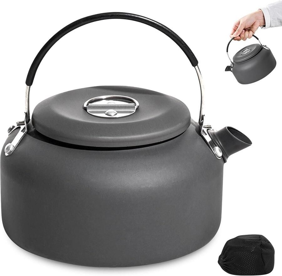 Elektrische Waterkoker 1.4L Aluminium Legering Opvouwbare Handgreep Ideaal voor Camping ShopVlot