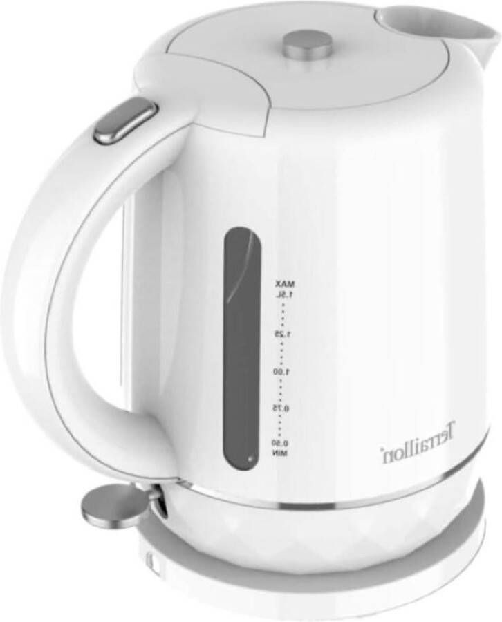 Elektrische waterkoker 15L 2200W met 360° draaibare basis Automatische uitschakeling en verlichte knop Waterniveau-indicator Reliëfbasis met diamanteffect