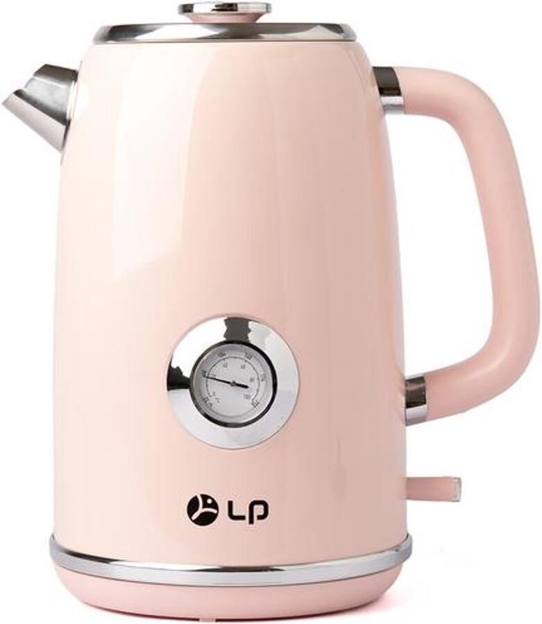 Elektrische waterkoker 1703SEW 360° draaibare voet Automatische dekselopening Verwijderbaar en wasbaar filter Roestvrijstalen behuizing en verborgen verwarmingselement Automatische uitschakeling bij oververhitting of droogkoken Roze