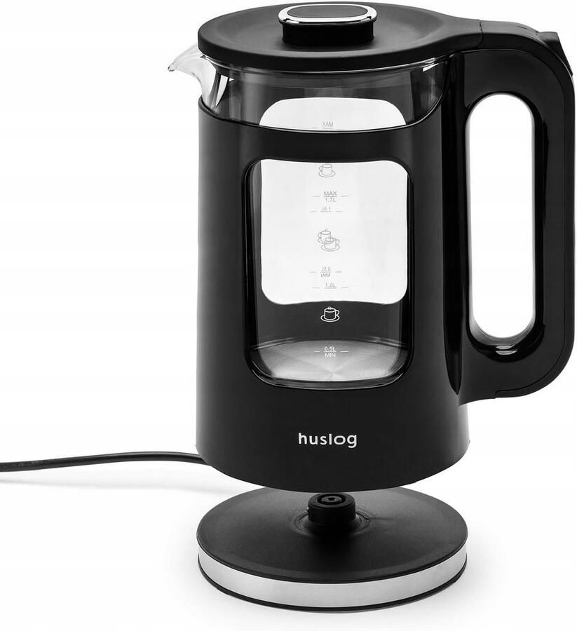 Elektrische Waterkoker 1.7L Glas RVS 2200W Snelkoker Automatisch Uitschakelen