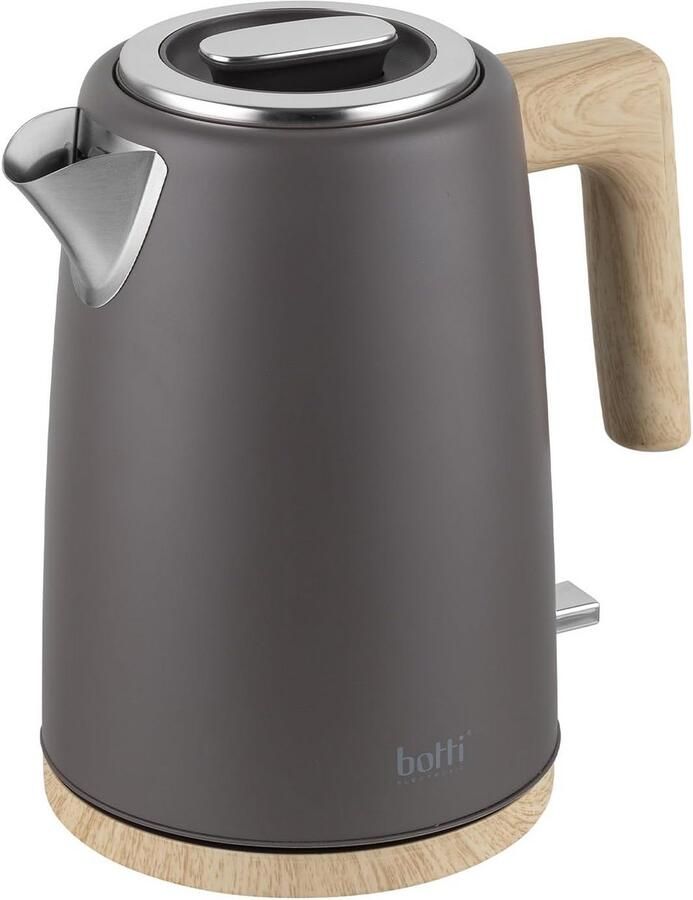 Elektrische Waterkoker 1.7L Grijs RVS 2200W Snel Koken Automatische Uitschakeling