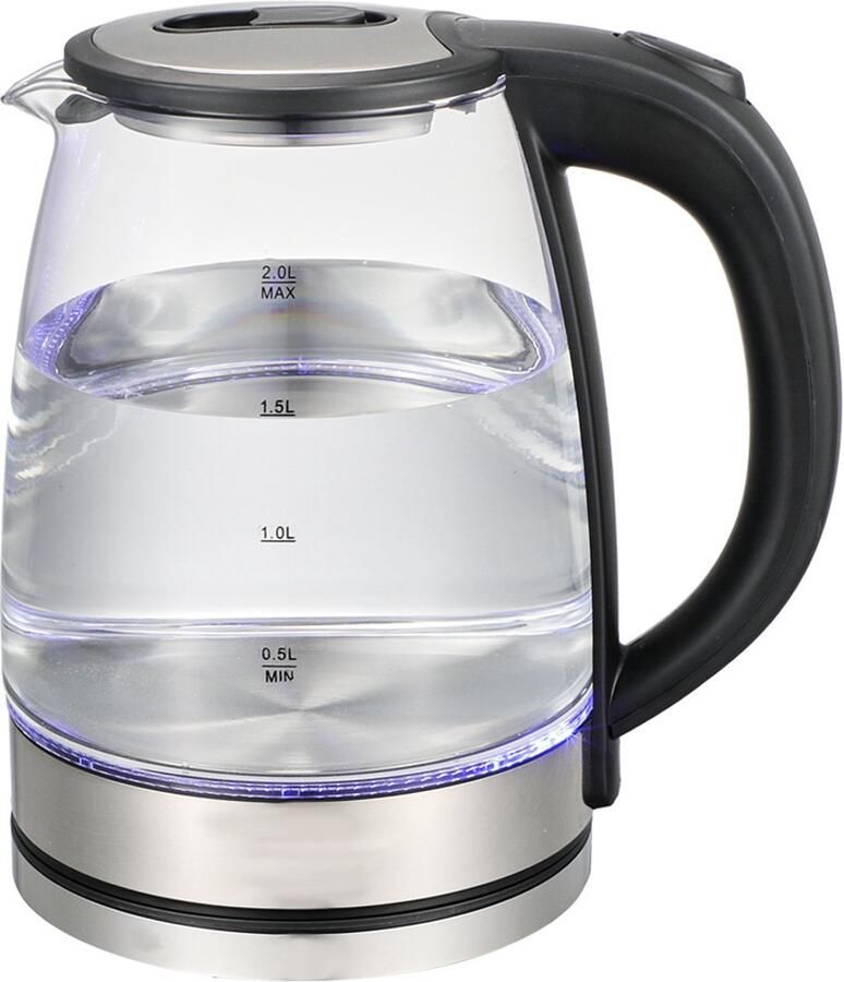 Elektrische waterkoker 2 0L glazen waterkoker huishoudelijke waterkoker anti-verbrandings stijl 3