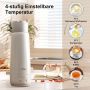 Elektrische waterkoker 300 ml 4-temperatuur 3-in-1 reizen dubbellaags 304 roestvrij staal liner draagbare kleine snelle verwarming isolatie cup niet-oplaadbare versie reiswaterkoker - Thumbnail 2