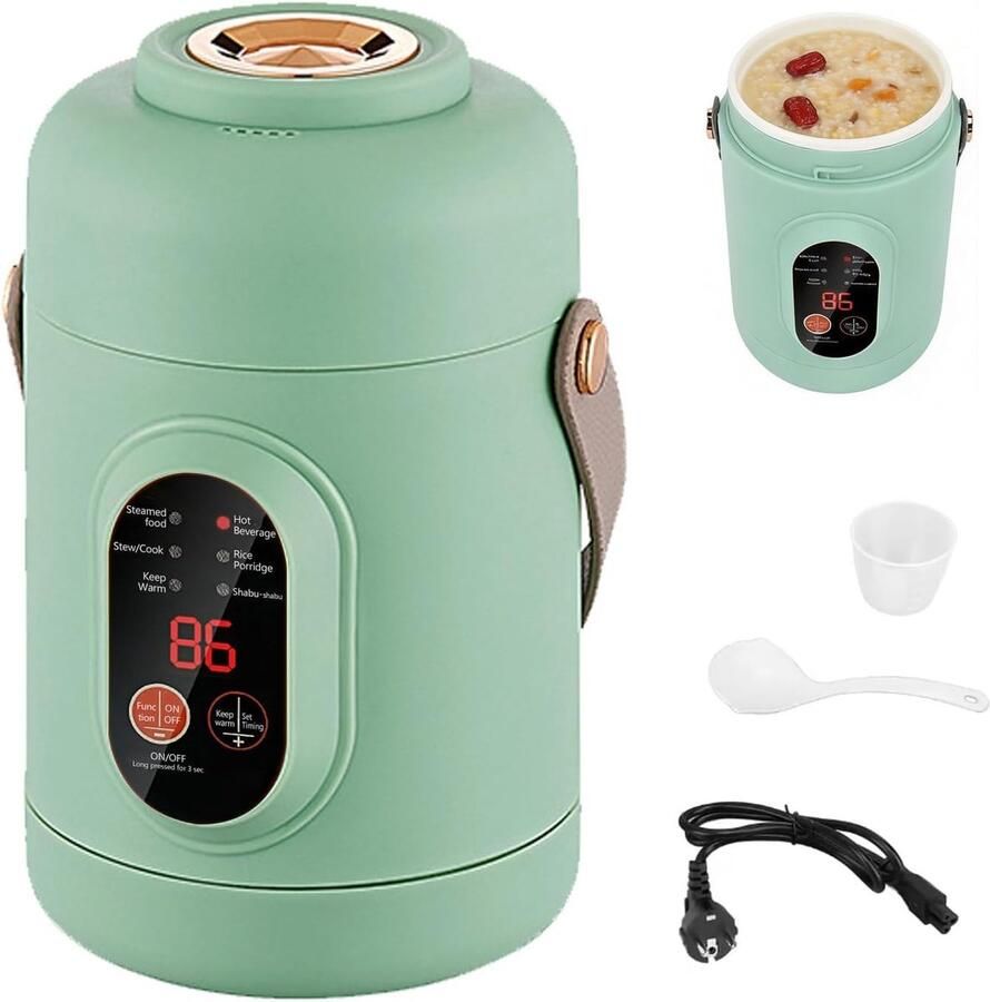 Elektrische Waterkoker 800 ml Antiaanbaklaag Multifunctioneel Ideaal voor Soepen en Rijst ShopVlot