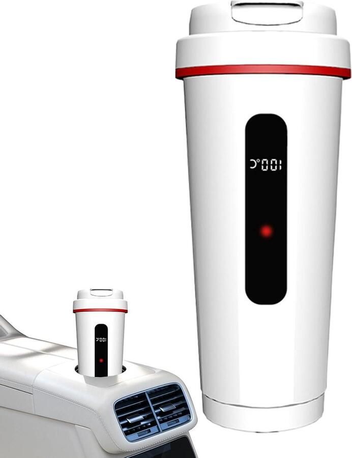 Elektrische Waterkoker Auto Reis Waterkoker Dranken Verwarmen Roestvrij Staal 500 ml Zwart