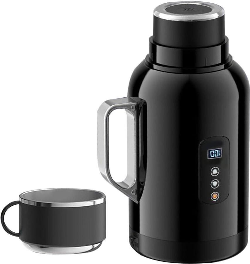 Elektrische Waterkoker Auto Reis Waterkoker Verwarmer Onderweg Warme Dranken 1500ml Capaciteit Snelkoken