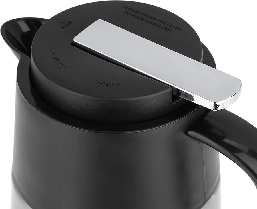 Elektrische Waterkoker Auto Thermosfles Warme Dranken Onderweg 12V 24V Aansluiting 1.2 Liter Zilverkleurig