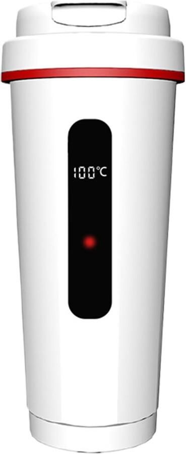Elektrische Waterkoker Auto Verwarmbeker Dranken Onderweg Snelle Verwarming 500 ml Capaciteit Zilver