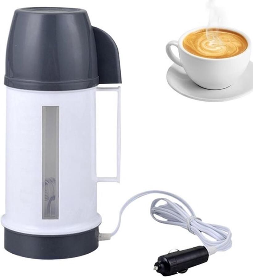 Elektrische waterkoker Autoketel Voor reizen en camping 12 24 V-aanpassing 31 x 13 x 13 cm Zwart