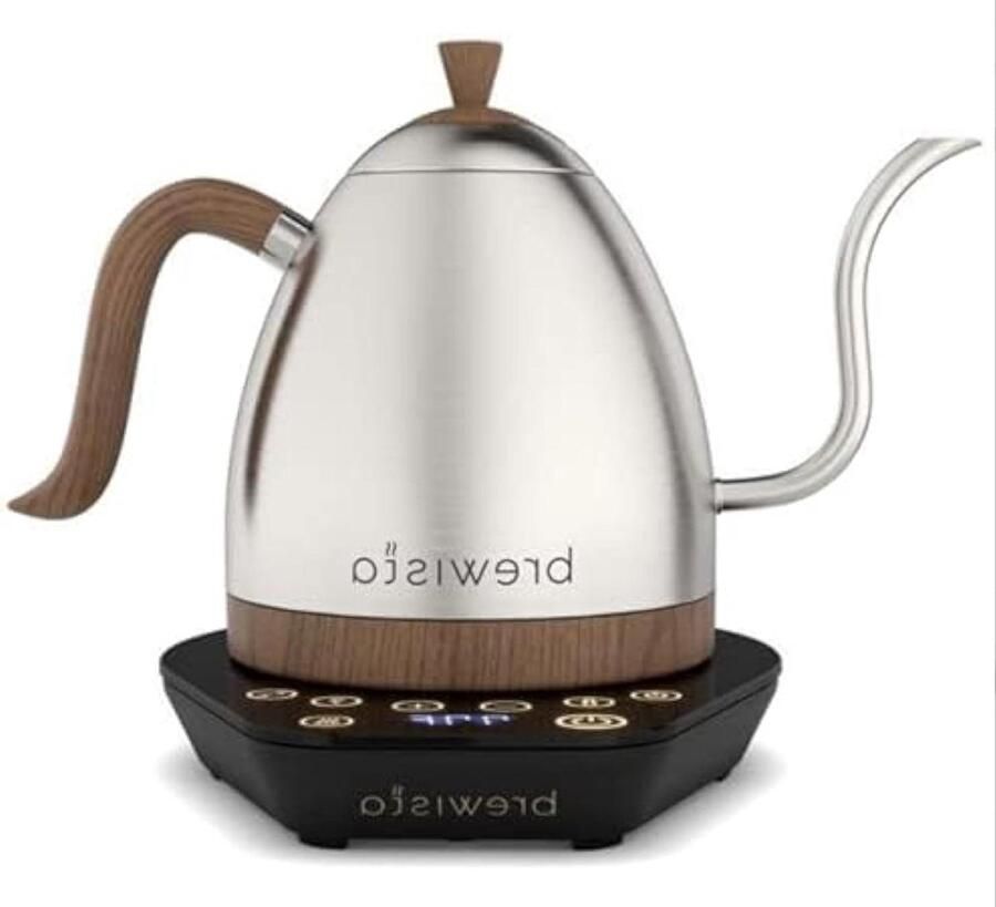 Elektrische Waterkoker Barista Ketel Slow Coffee Zetten Zwanenhalsuitloop 1 Liter Roestvrij staal
