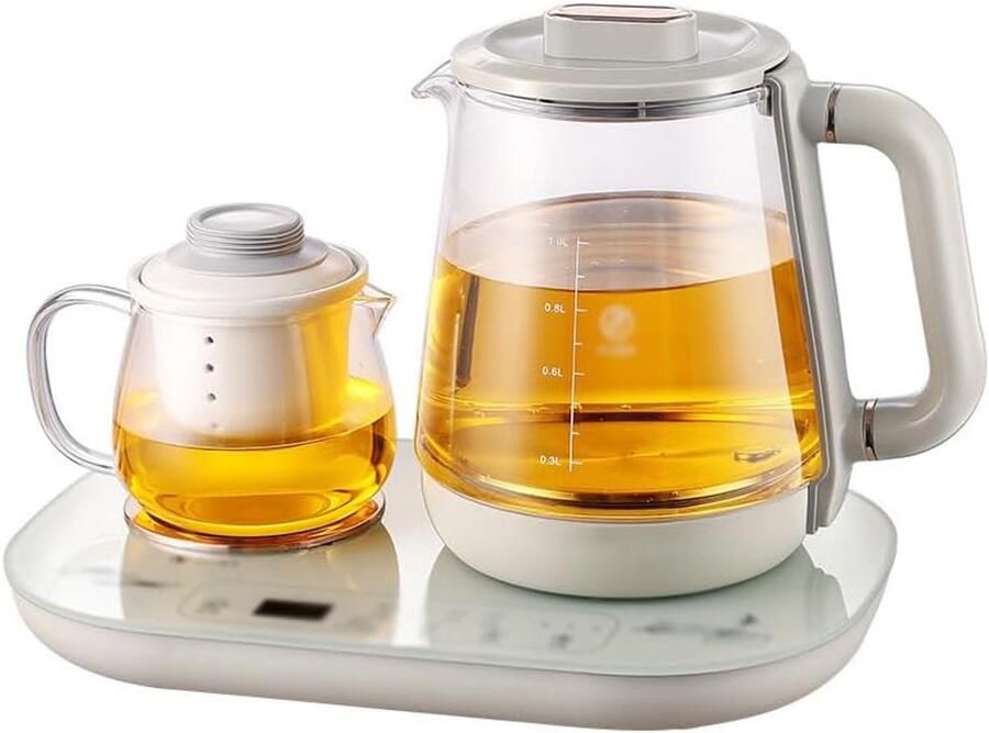 Elektrische Waterkoker Bekerwarmer Infuser Thee Zetten 11 Temperatuur Niveaus 1 Liter Capaciteit Wit