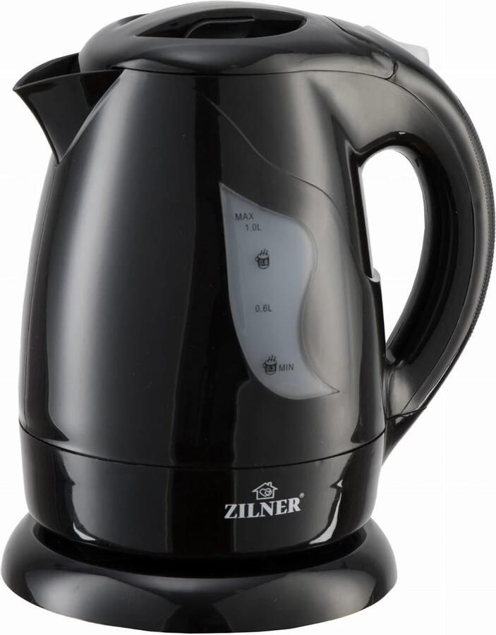 Elektrische Waterkoker Compact Apparaat Snel Water Koken Automatische Uitschakeling 1 Liter Capaciteit Zwart