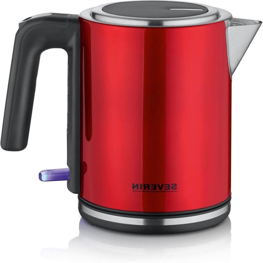 Elektrische Waterkoker Compact Apparaat Snel Water Koken Uitneembaar Kalkfilter 1 Liter Rood