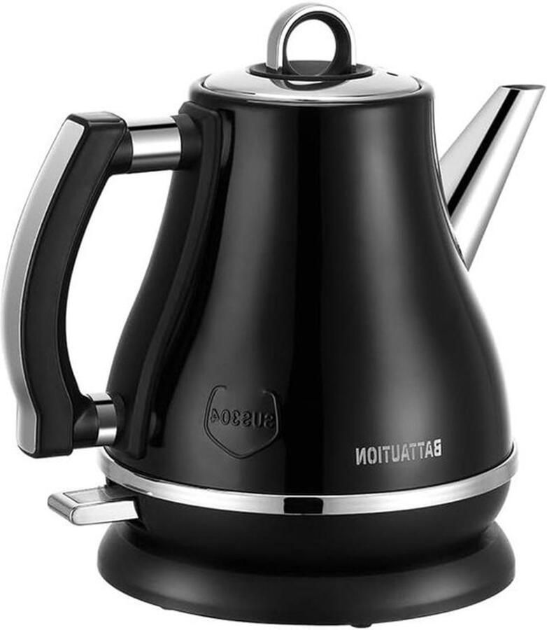 Elektrische waterkoker Compacte waterkoker Water snel koken Roestvrij staal 1.2 Liter Zwart