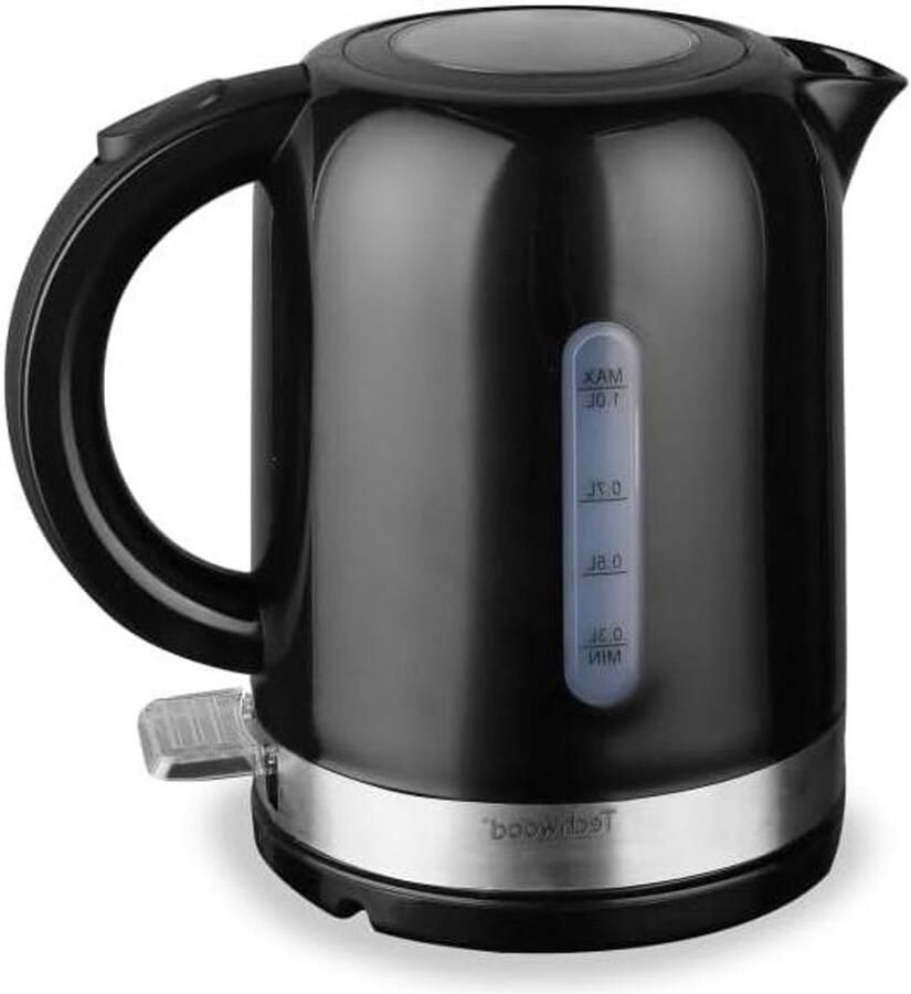 Elektrische Waterkoker Draadloze Ketel Snel Water Koken Automatische Uitschakeling 1 Liter Zwart