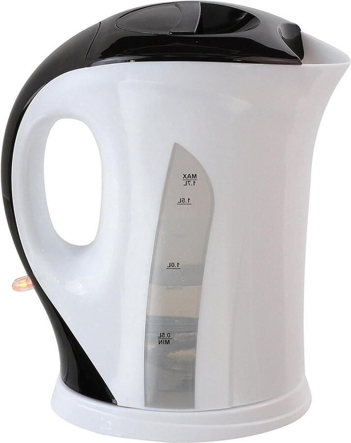 Elektrische waterkoker Draadloze ketel Snel water koken Automatische uitschakeling 17 Liter Wit Zwart