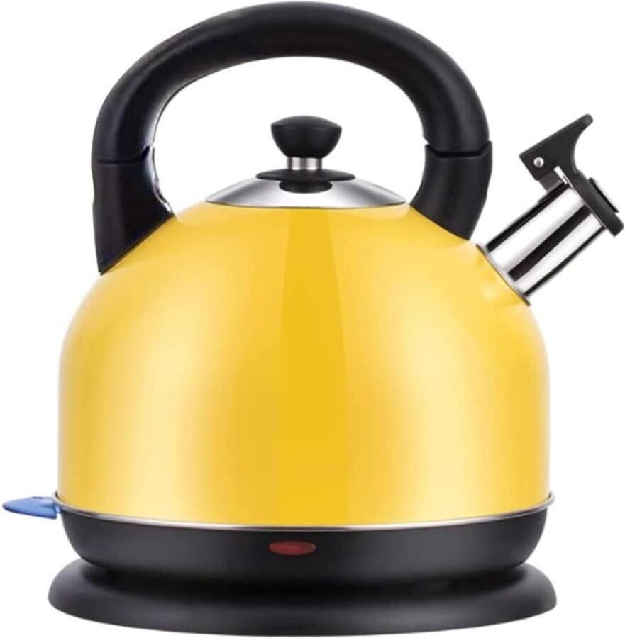 Elektrische Waterkoker Draadloze Koker Snel Water Koken Automatische Uitschakeling 1.7 Liter Geel