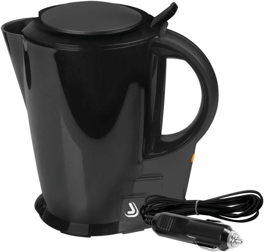 Elektrische Waterkoker Draagbare Verwarmer Onderweg Water Koken 24V Aansluiting 18x16x14 cm Grijs