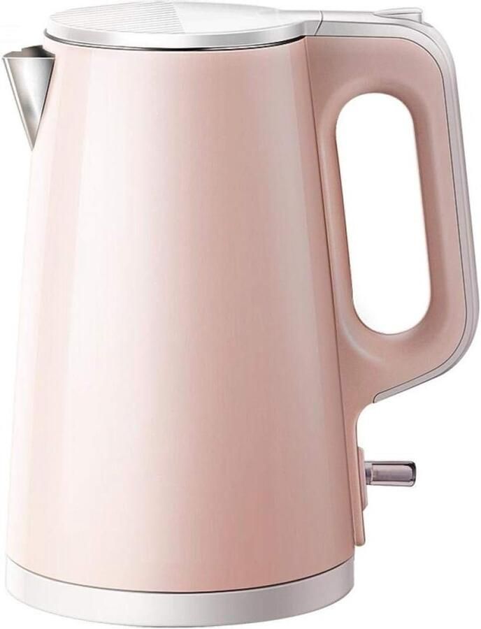 Elektrische Waterkoker Dubbele Wand Snel Water Koken Naadloze Binnenkant 1.7 Liter Rosé Goud