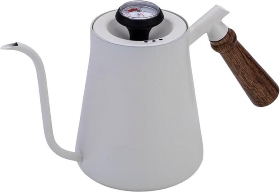 Elektrische waterkoker Giet over ketel Koffie brouwen Zwanenhals tuit 650 ml Wit