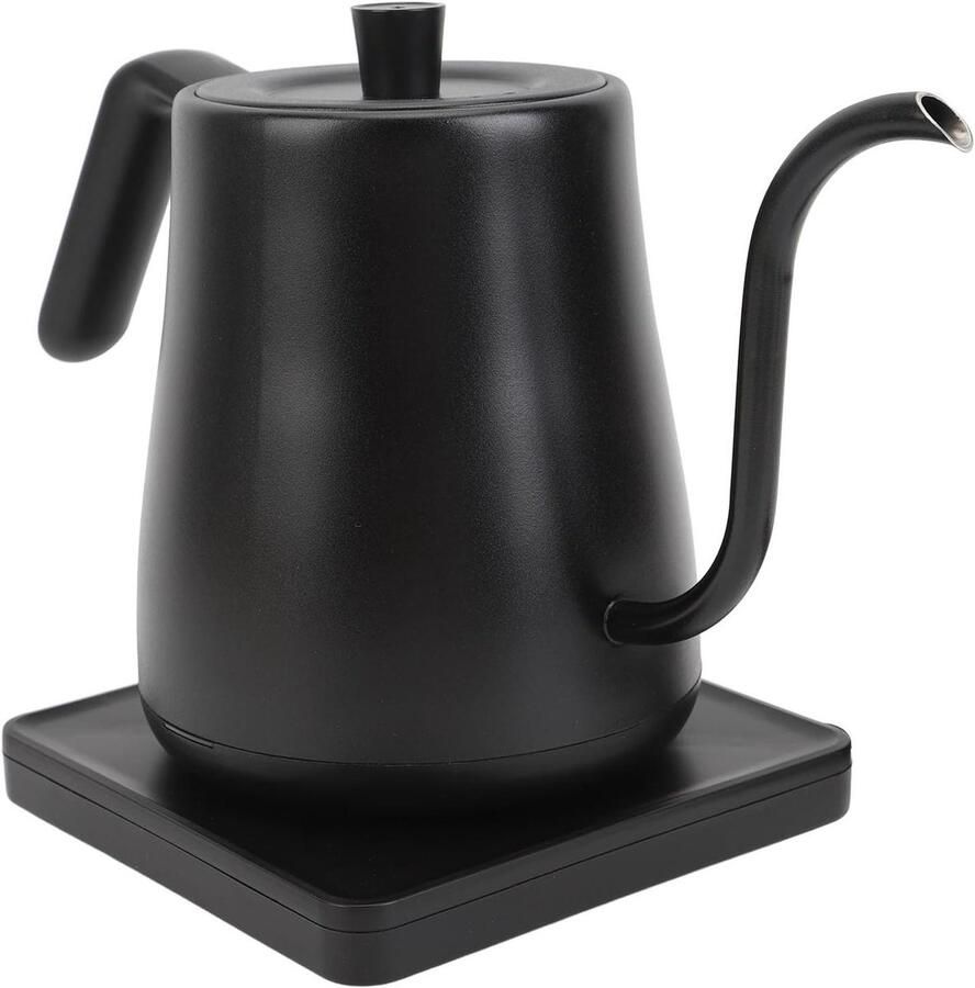 Elektrische Waterkoker Gietketel Zwanenhals Koffie Zetten Nauwkeurige Temperatuur 800 Ml Zwart