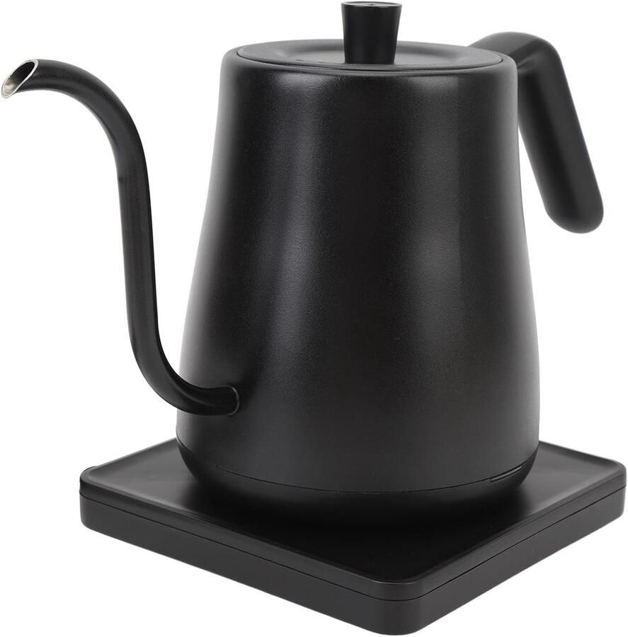 Elektrische Waterkoker Gietketel Zwanenhals Precisie Schenken Nauwkeurige Temperatuur 800 Ml 1000 W Zwart