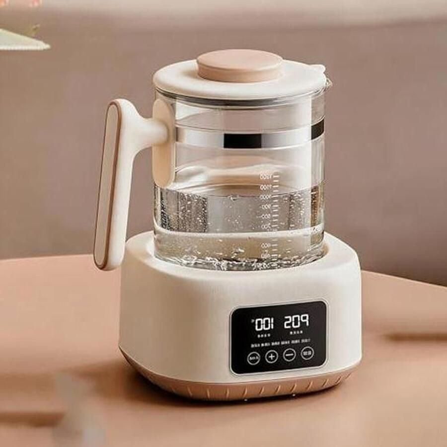Elektrische Waterkoker Glaaskoker Warmhoudfunctie Thee en Koffie Zetten Slimme Touchscreen Bediening 13 Liter Glas