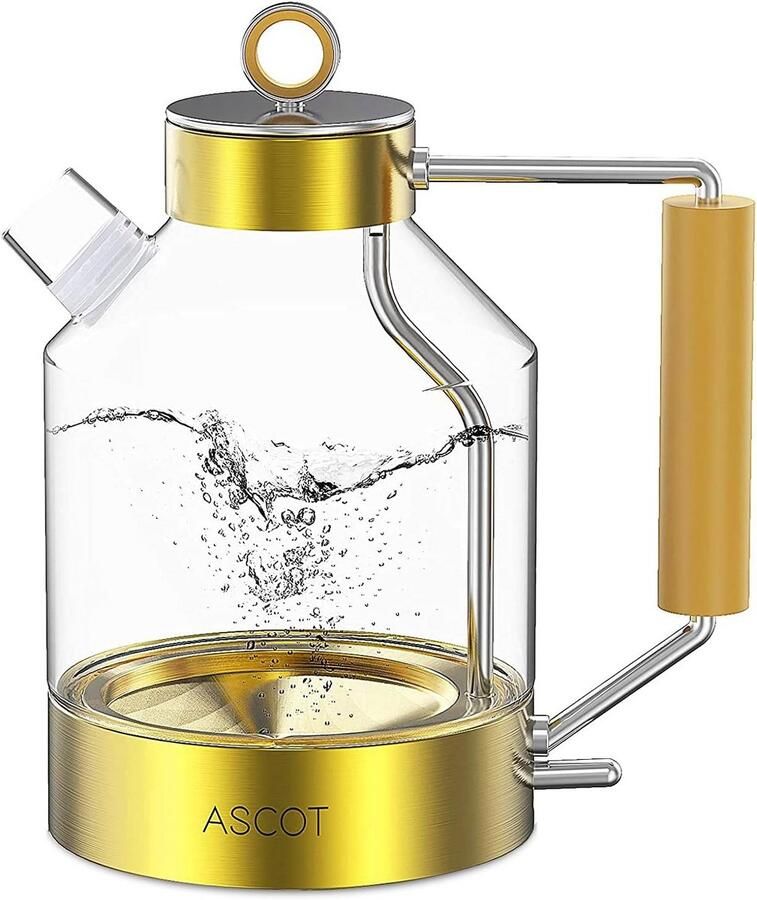 Elektrische Waterkoker Glas RVS 1.6L Draadloos Snel Koken