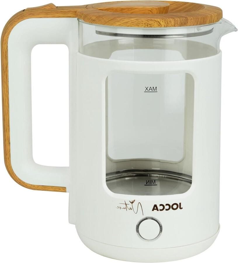 Elektrische Waterkoker Glas Waterkoker Snel Water Koken Automatische Uitschakeling 18 Liter Wit