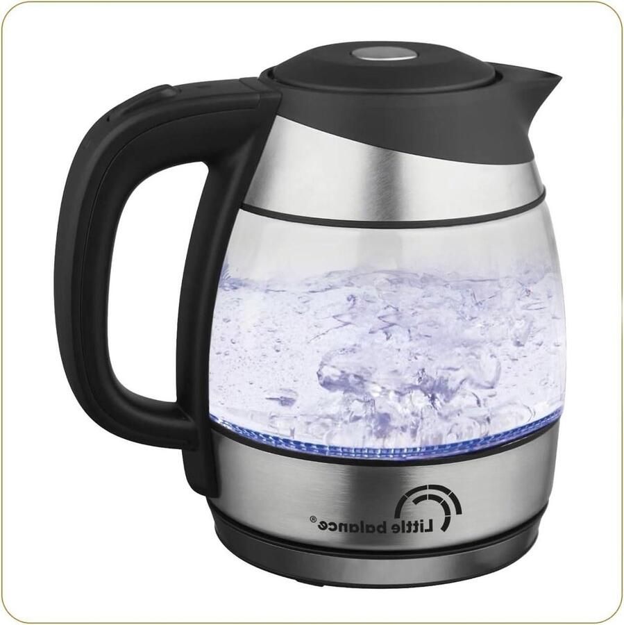 Elektrische Waterkoker Glas Waterkoker Snel Water Koken Blauw LED Licht 1.2 Liter Transparant