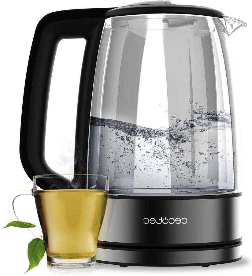 Elektrische Waterkoker Glastrechter Ketel Snel Water Koken Borosilicaatglas Behuizing 17 Liter Roestvrij Staal