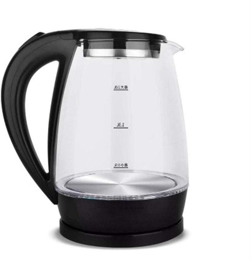 Elektrische Waterkoker Glazen Waterkoker Snel Water Koken BPA-vrij Ontwerp 2 Liter Transparant