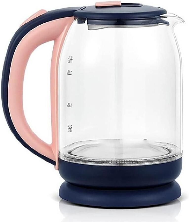 Elektrische Waterkoker Grote Glazen Ketel Snel Water Koken Automatische Uitschakeling 1.8 Liter Zilverkleurig