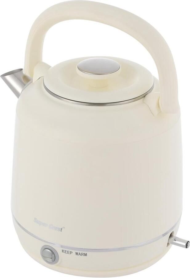 Elektrische Waterkoker Grote Ketel Snel Water Koken 360 Graden Sokkel 25 Liter Capaciteit Beige