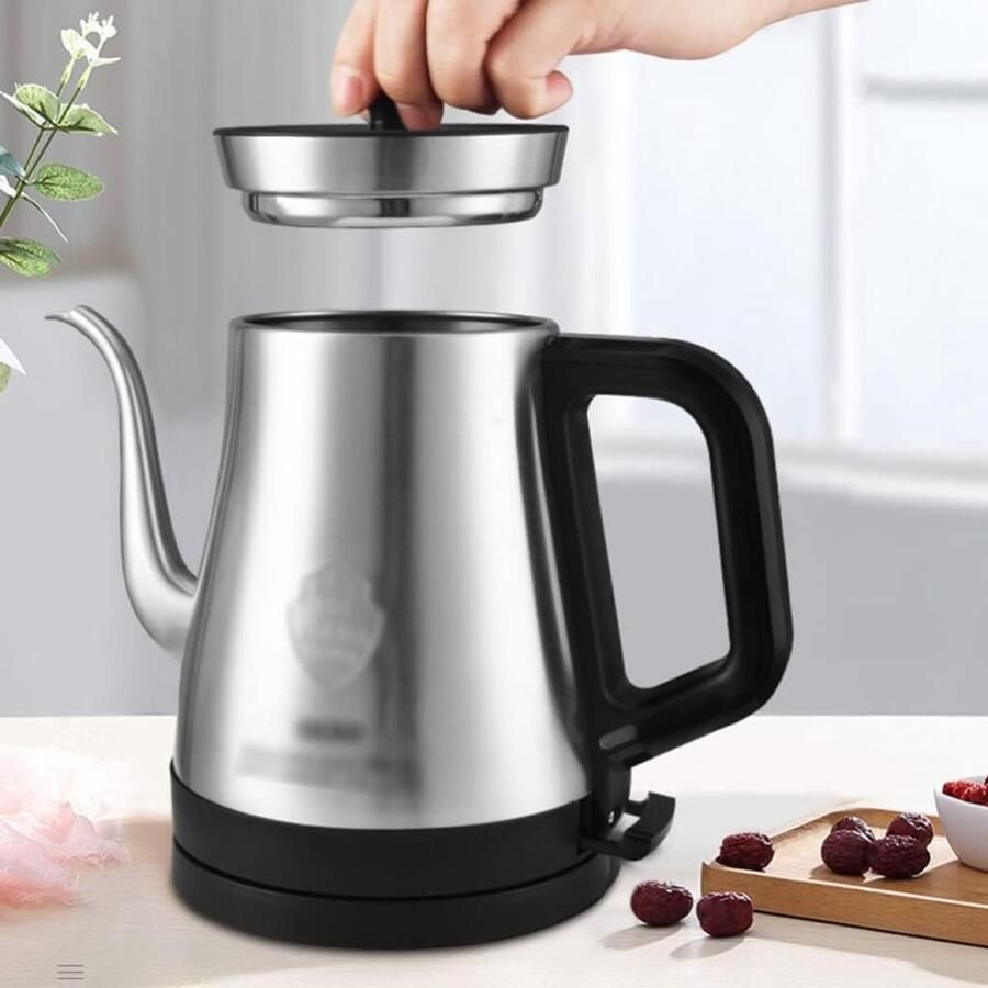 Elektrische Waterkoker Heetwaterboiler Snel Water Koken Automatische Uitschakeling 1.1 Liter Roestvrij Staal