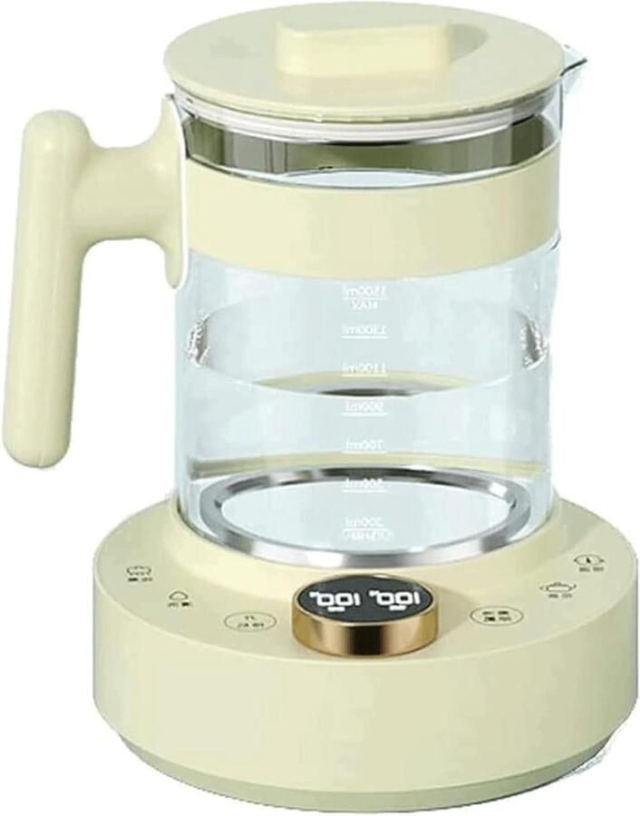 Elektrische Waterkoker Heetwaterdispenser Snel Water Koken Slimme Temperatuurregeling 1.5 Liter Wit