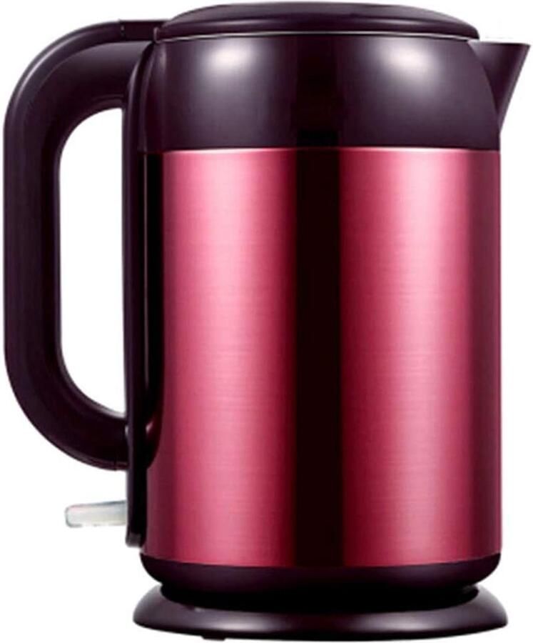 Elektrische Waterkoker Heetwaterketel Draadloos Snel Water Koken Dubbelwandige Isolatie 17 Liter Capaciteit Mat Zwart