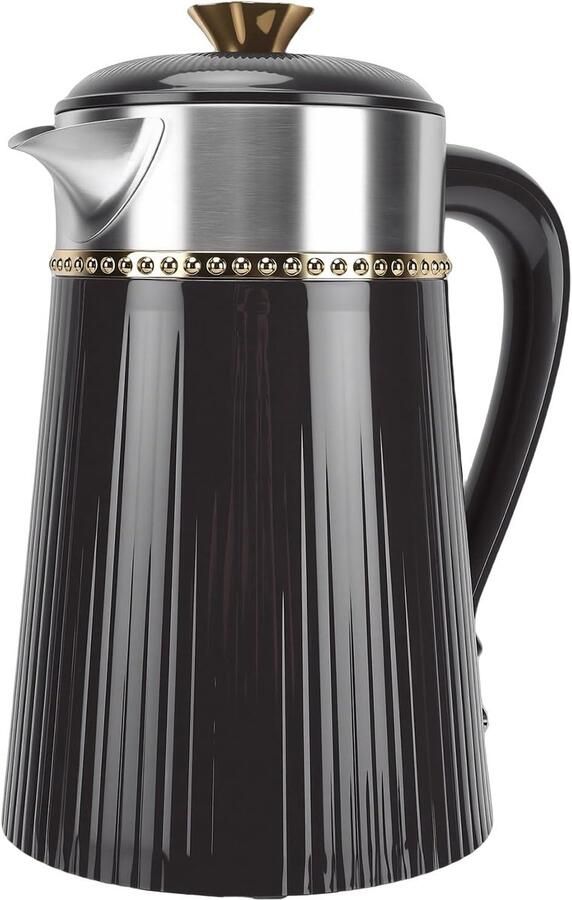 Elektrische Waterkoker Heetwaterketel Snelkokend Thuis Kantoor Automatische Uitschakeling 2 Liter 1800W Mat Zwart